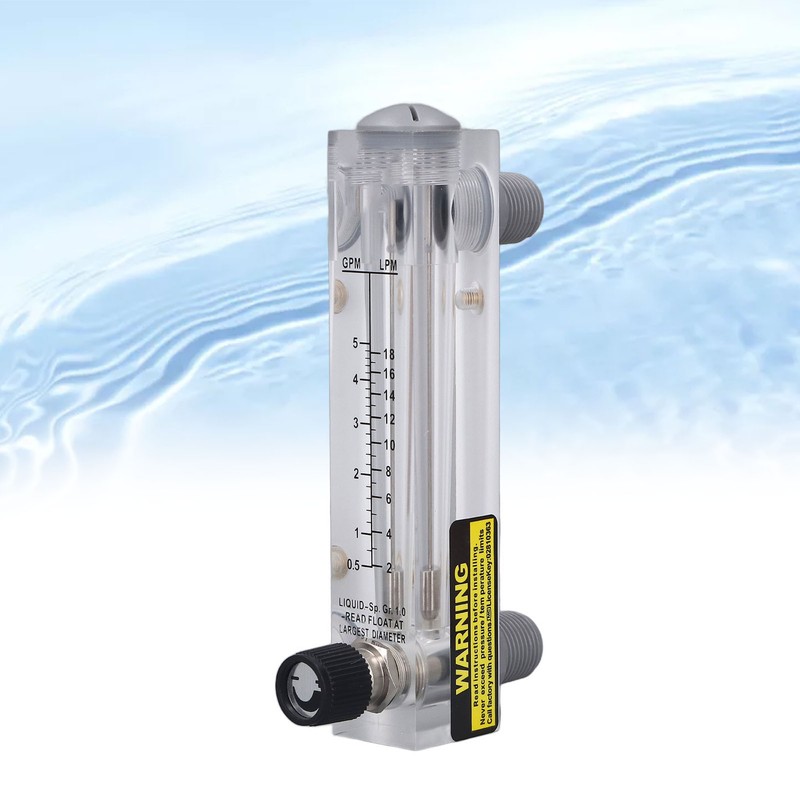 Liquid Flowmeter Panel Type Acrylic Transparent Adjustable Fluid Flow Meter