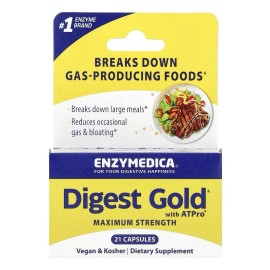 Enzymedica Digest Gold Con Atpro 21 Cápsulas Sabor Sin Sabor