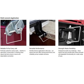 AIXXCUVQ 8pcs/Set Zinc-Coated Trailer Coupler Pin 8 PCS Heavy Duty Lock Pin for Safe Towing Lawn Mower Trailer Hitch Carbon Steel , 8*50