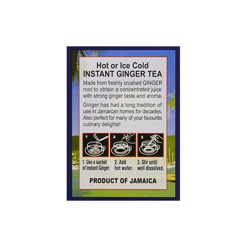 Caribbean Dreams Instant Ginger Tea Un-Sweetened, 0.14 Oz, 14 Sachets