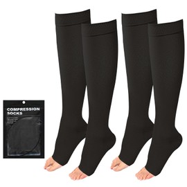 Evolyline 2 Pairs of Medical Compression Stockings for Men and Women, 20-30 mmhg, Class 2, Compression Socks, Thrombosis Stockings, Women's Flight, Support Stockings, Women's Support Tights for