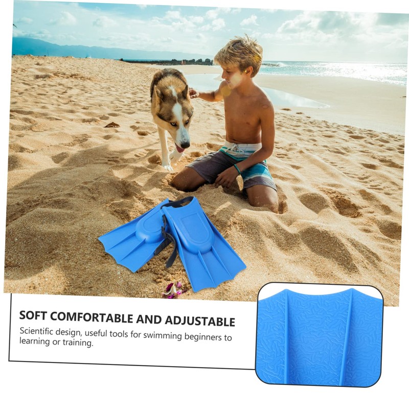 Kisangel 2pcs Swimming Fins Adjustable Diving Flippers Lightweight Snorkeling Training