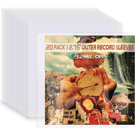 Record Sleeves for Vinyl Record, 20 Clear Plastic 12" LP Record Sleeves Outer, 12.75" x 12.75" 3.2 Mil Album Covers, Protective Single & Double Record Sleeves for Vinyl Record Albums Protection - Color: 50