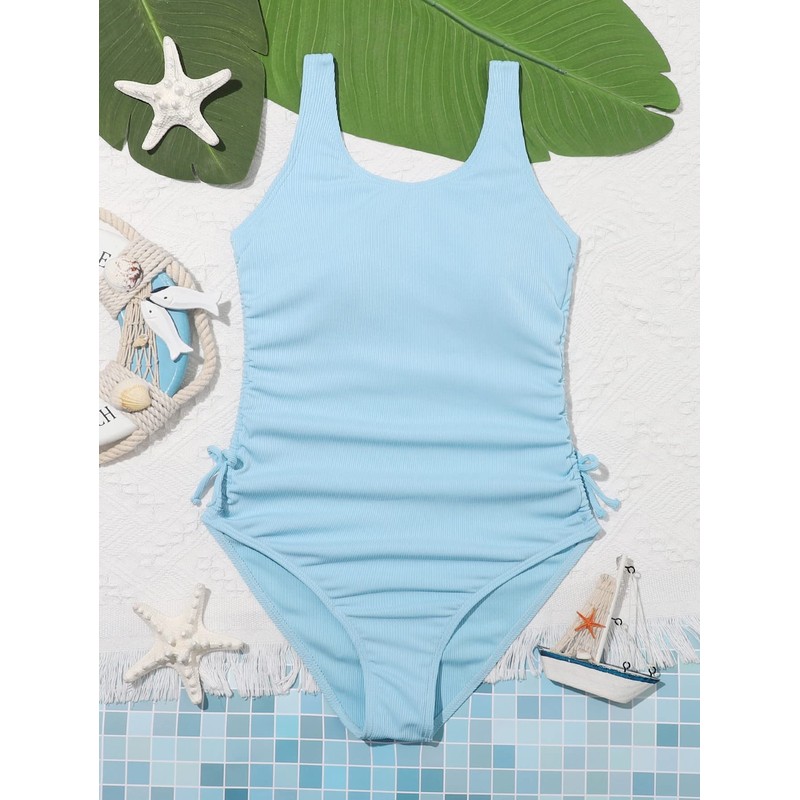 OYOANGLE Traje de baño de una pieza con tirantes delgados,