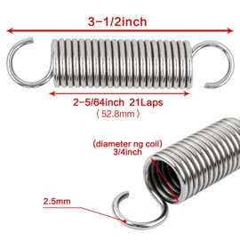 GUPO 3-1/2inch (2Pcs) Recliner Sofa Chair Springs Replacement Mechanism Tension Spring…