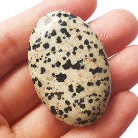 Manekieko Speckle Mini Oval Palm Bag Healing Crystal Massage Spa Energy Stone, Crystals and Healing Stones