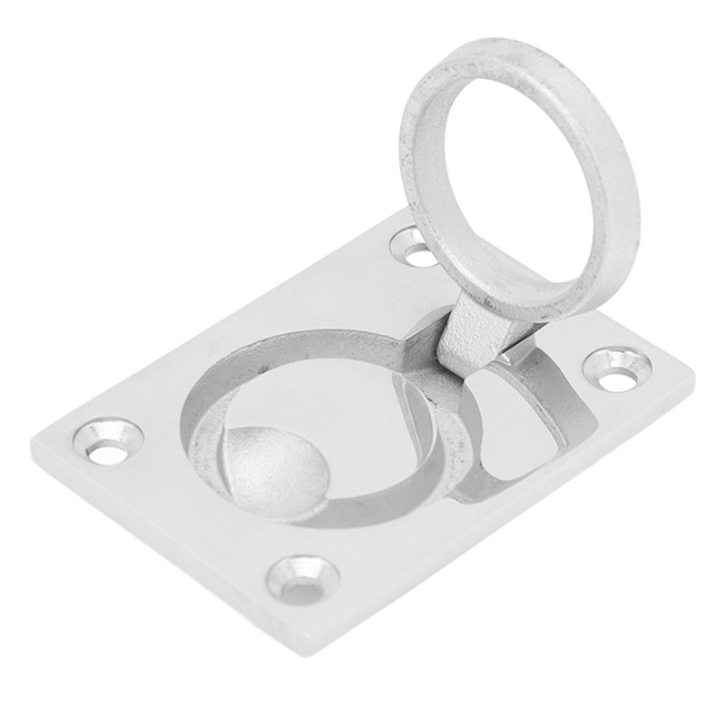 4 Pcs 63x44mm Square Flush Pull Ring Handles 316 Stainless