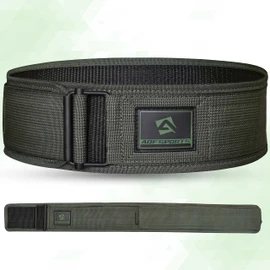 AQF Weight Lifting Belt - 4” Auto Lock Nylon Gym Belt for Functional Training Bodybuilding Powerlifting Deadlift Squat and Weightlifting workout - Lifting Support for Men and Women (M, Green)