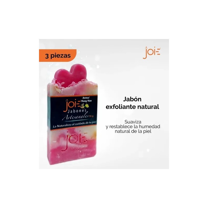 Jabón Artesanal Natural De Avena Con Ylang Ylang (pack 6)