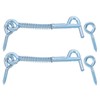 sourcing map 2Pcs Safety Hook and Eye Latch, 3" Iron