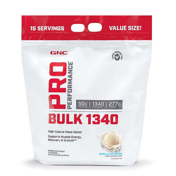 GNC Pro Performance Bulk 1340 - Vanilla Ice Cream, 15