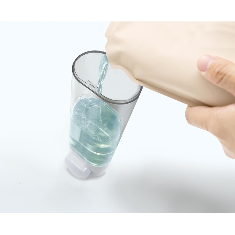 HAC 4171 Magnetic Soap Dispenser, Floating Bathroom, Magnet, Refill, Large