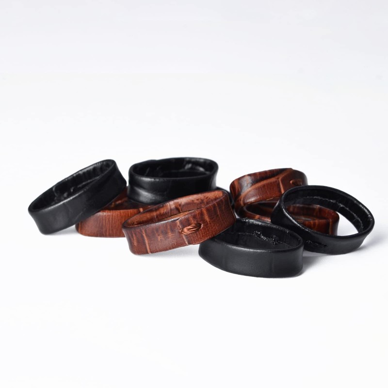 WOCCI 18mm Leather Watch Band Keeper, Holder Loop, Retainer Rings