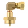 Mgoodoo 1LB Propane Burner Elbow Adapter, 3/8 Inch Brass Swivel