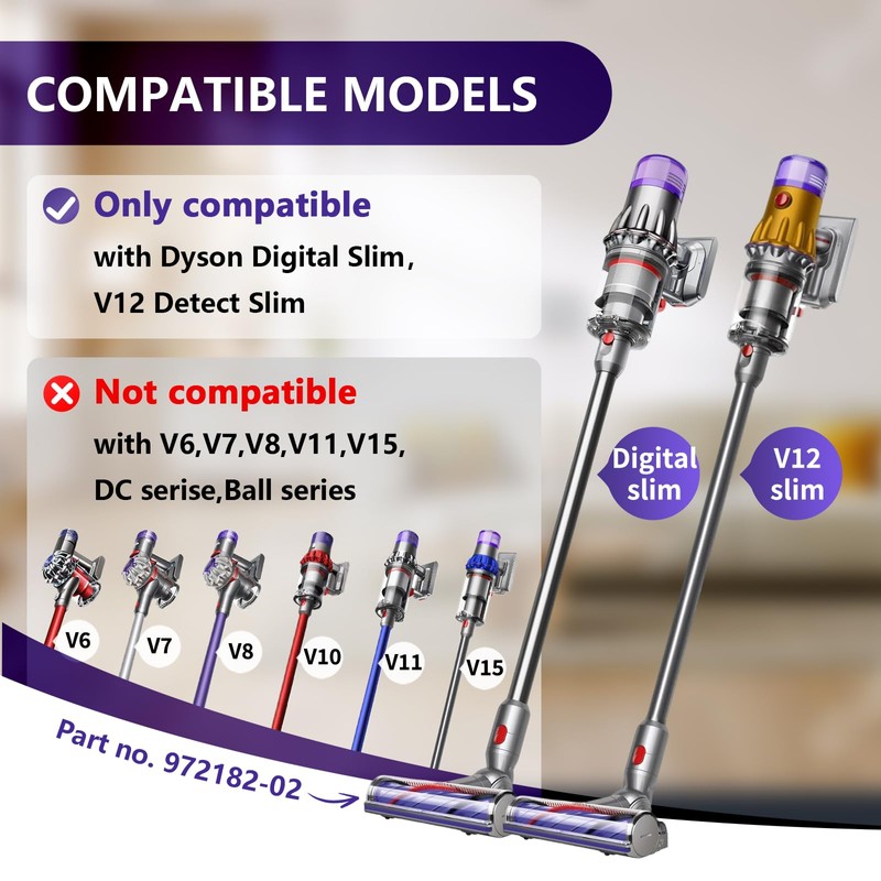Upgrade Anti-Tangle Replacement Head Compatible with Dyson Digital Slim, V12