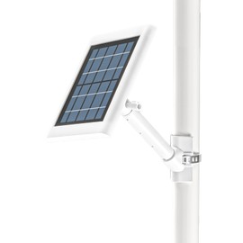HOLACA Solar Panel Pole Mount - Compatible with Rin-g, Arl-o, Eufy, Wyze, REO-link and Other Solar Panels with 1/4 Inch Thread, White
