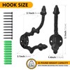 rumdraw Wall Mount Heavy Duty Antique Decorative Black Wall Hooks