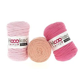 Hoooked RibbonXL Value Set 120 m Giant Fabric Yarn Recycled Clothing in Great Colours