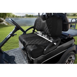 Jaxpare Golf Cart Seat Covers for Club Car Precedent/DS and Yamaha Golf Carts. Breathable and Washable Sandwich Mesh Air Spacer.Renew Your Golf Cart. (Carbon Black)