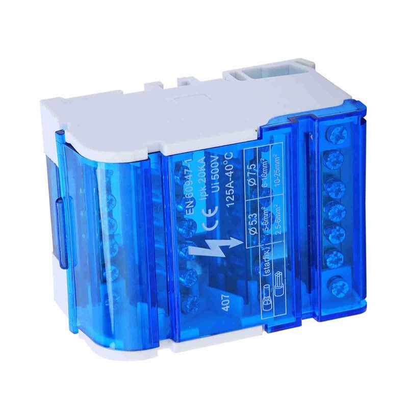 Terminal Distribution Box, Din Rail 4-Level Single Phase Junction Case,