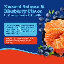 YoYoBay Dog Allergy Relief Chews – 180 Soft Chews, Salmon & Blueberry Flavor - Immune Support & Itch Relief with Colostrum, Astragalus Root, 6-Strain Gut Health Blend