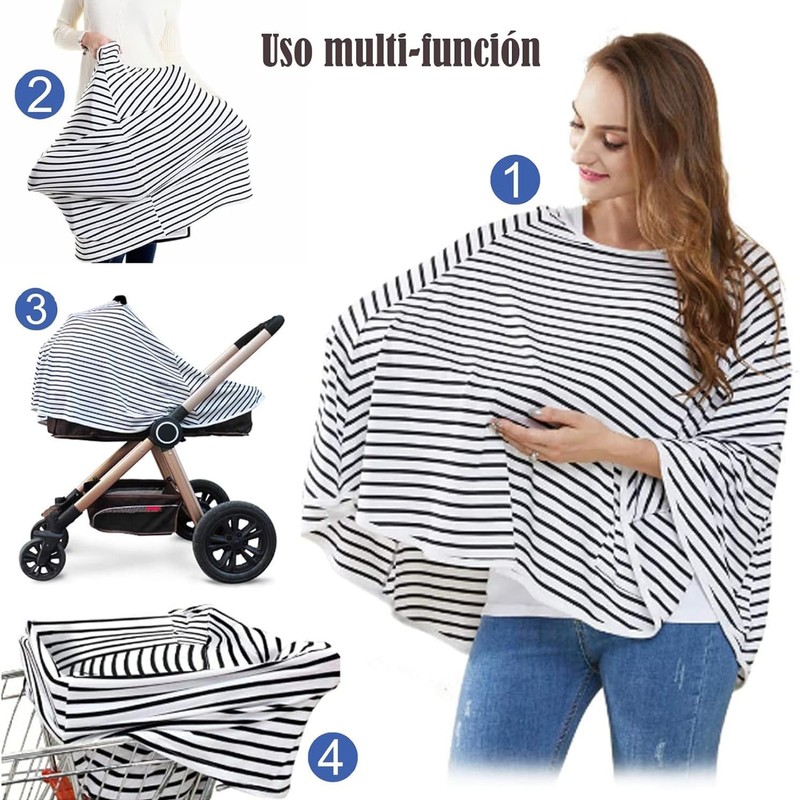 Bufanda para la lactancia materna,Manta para Amamantar,Cubierta de Lactancia Materna,4