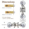 CLCTK Crystal Glass Door Knobs Interior, Premium Bathroom Bedroom Door