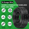 MOOKEERF 16 Gauge 4 Conductor Shielded Wire 30FT,16AWG 16/4 Shielded