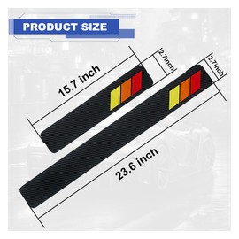ZIMISI 4PCS Tri-Color Door Sill Protectors, Anti-Scratch Carbon Fiber Entry Step Guard Sticker, Universal Car Front/Rear Door Threshold Protection Stripe for TRD 4Runner Tundra (Red)