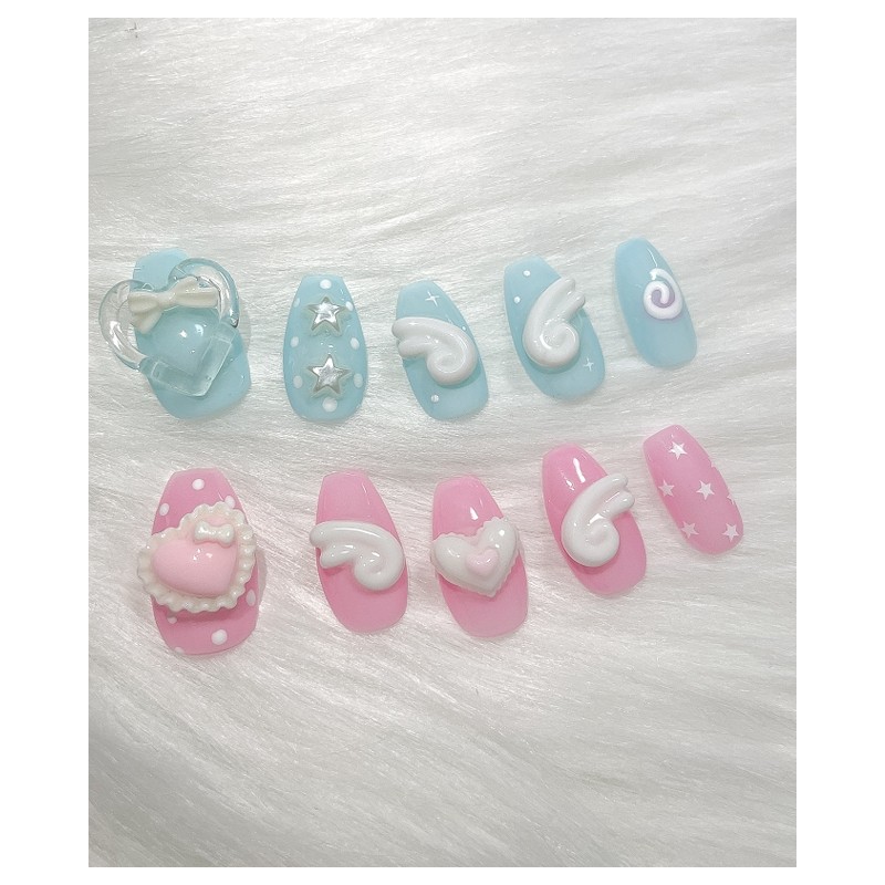 Half Hane Handmade Nail Tips - Ballerina / 하프 하네