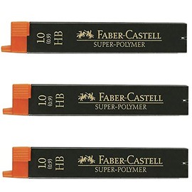 Faber-Castell 1.0 mm HB Super-Polymer Fineline Leads/Mines - 3 Packs of 12 Leads