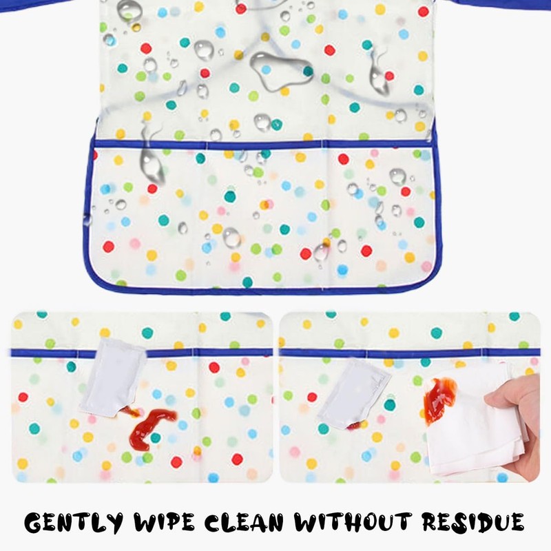 WKRTDY Children's Painting Apron, Painting Gown, Waterproof Children's Painting Apron