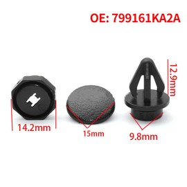 4 Sets Nissan Juke Parcel Shelf Clip 799161KA2A Compatible with Nissan Infiniti, Black Rear Luggage Fastening Brackets