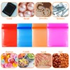 HJZHII 400Pcs Mini Plastic Baggies, 1.2x1'' Colored Resealable Storage Bags