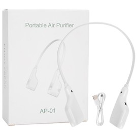 Mini Portable Wearable Air Purifier Rechargeable Neck Hanging Negative Ion PurifierWhite