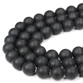Matte Onyx 6mm Natural Gemstone Beads for Making Jewellery Energy Healing Crystals Jewelry Chakra Crystal Jewerly Beading supplies 15.5inch About 58-60 Beads