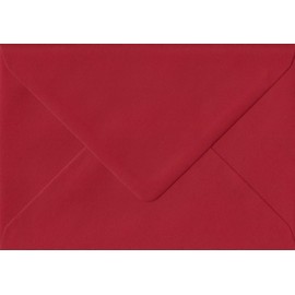 20 Red Coloured Envelopes Gummed 100gsm. Suitable for Greetings Cards, Birthday, Christmas, Office/Business, Invitations, Letters and Everyday use (C6-114mm x 162mm)