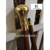 Gold Plated Replica of Bat Masterson Knob Handle Walking Cane