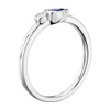 JewelryGift Anillo apilable de plata de ley 925 con zafiros