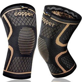 JIUFENTIAN Rodillera de cobre para dolor de rodilla, para hombres y mujeres, 2 unidades, compresión de cobre, para dolor de rodilla, artritis,...     
