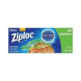 Ziploc 71139 Sandwich Bag - 40 Count