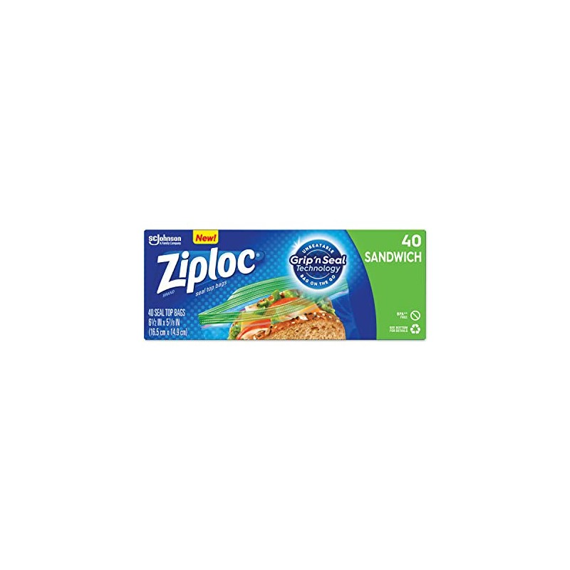Ziploc 71139 Sandwich Bag - 40 Count