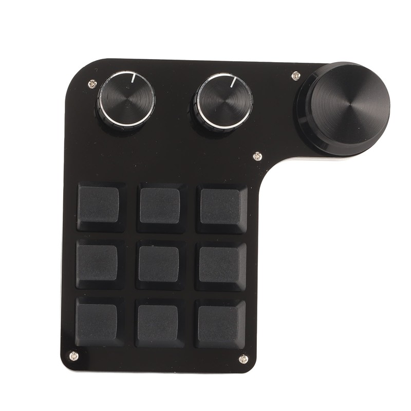 Mini 9 Key Keypad with 3 Knob RGB Light Blue