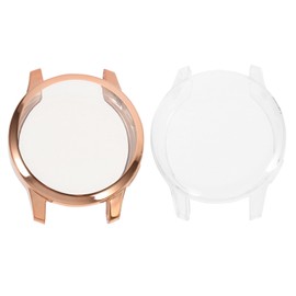 OHPHCALL 2pcs Watch TPU Shell Case for Stylish and Electroplating Bumper Cover Screen Protector Rose Gold