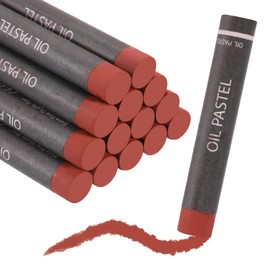sourcing map Soft Oil Pastels, Oil Pastel Crayons Vibrant Color Blendable Art Supplies for Painting Drawing Blending Painting Artists Beginners Professional(Brown, Pack of 16)