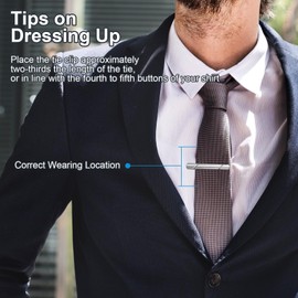 2 gold metal tie clips and 1 silver tie clip for men, tie clip for business, wedding, party, leisure or formal occasions, Metal, 1