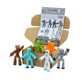 Zing Stikbot Monster Werewolf & Cyborg Pack, Set of 6 Stikbot Collectable Monster Action Figures, Stop Motion Animation, Great for Kids Ages 4 and Up