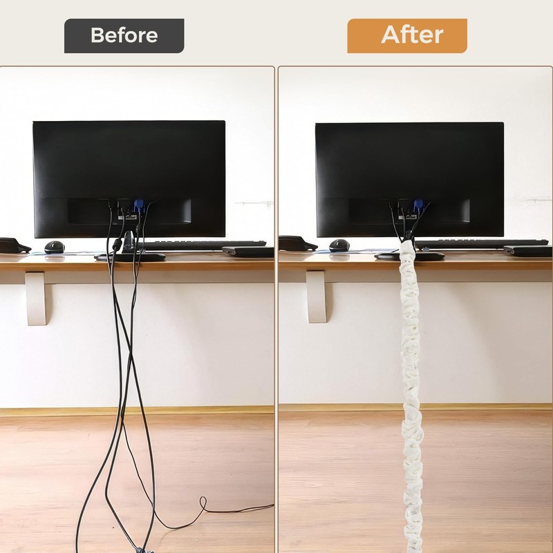 Chandelier Fabric Cord Cover 2 Pack Cream White Chandelier Chain