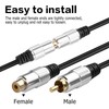 YACSEJAO RCA Plug to Speaker Wire Adapter RCA Male+Female Jack