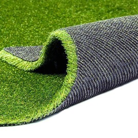 Fas Home Artificial Grass Turf 4FTX7FT(28 Square FT),0.8" Pile Height Realistic Synthetic Grass, Drainage Holes Indoor Outdoor Faux Grass Astro Rug Carpet for Pet Dog Garden Backyard Balcony